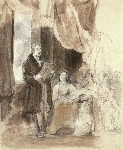 Sir Robert Peel Reading to Queen Victoria by David Wilkie
